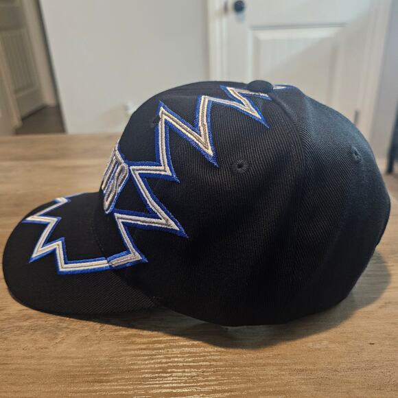 Vtg University of Kentucky Wildcats Strap Back Hat Cap 90s Black ZigZag UK Retro - Picture 4 of 10
